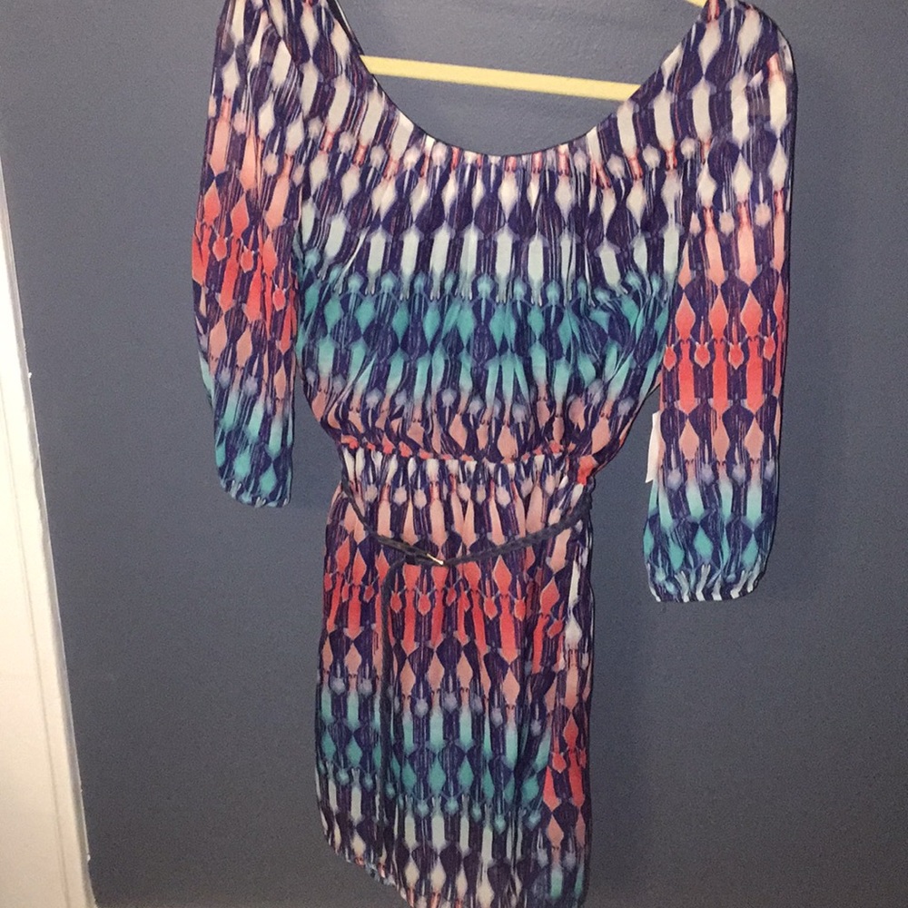 Charlotte Russe long sleeve dress with belt